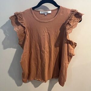 Joe's Jeans Women's copper Eyelet Sleeve Top